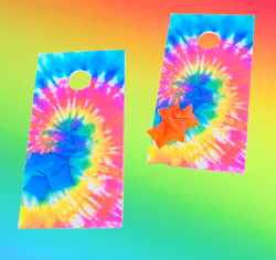 Tie Dye Cornhole Board