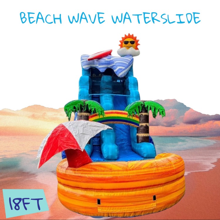 18ft Beach Wave Water Slide